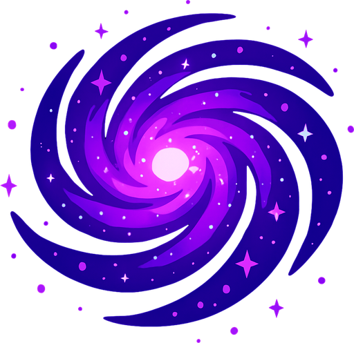 Purple galaxy.
In-Game asset.  2d.  High contrast.  No shadows