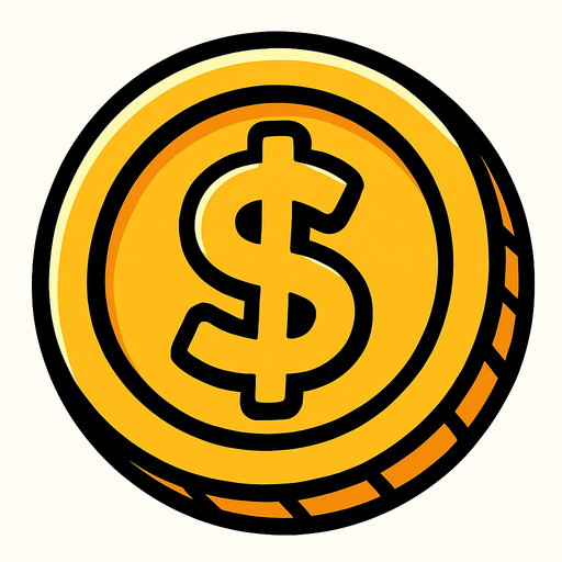 Coin.
In-Game asset.  2d.  High contrast.  No shadows