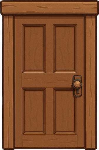 Door.
In-Game asset.  No shadows. 2d