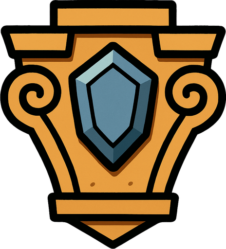 keystone.
In-Game asset.  2d.  High contrast.  No shadows