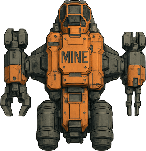 mine spaceship top view.