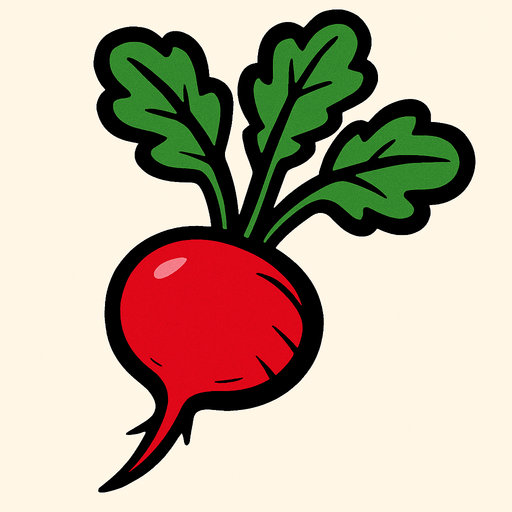 Radis.
In-Game asset.  2d.  High contrast.  No shadows