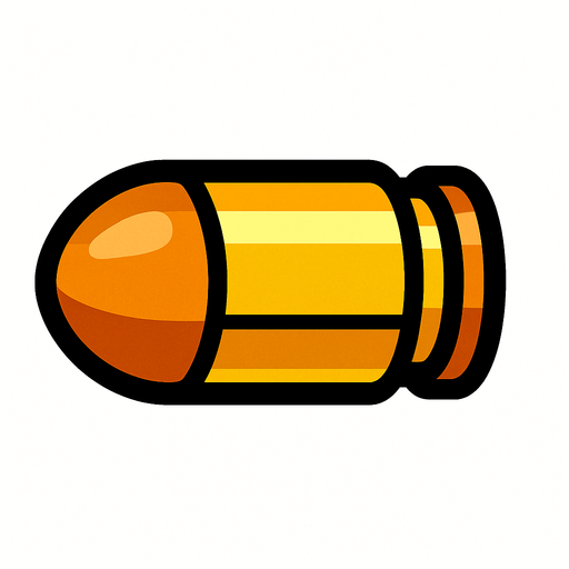 Bullet.
In-Game asset.  2d.  High contrast.  No shadows