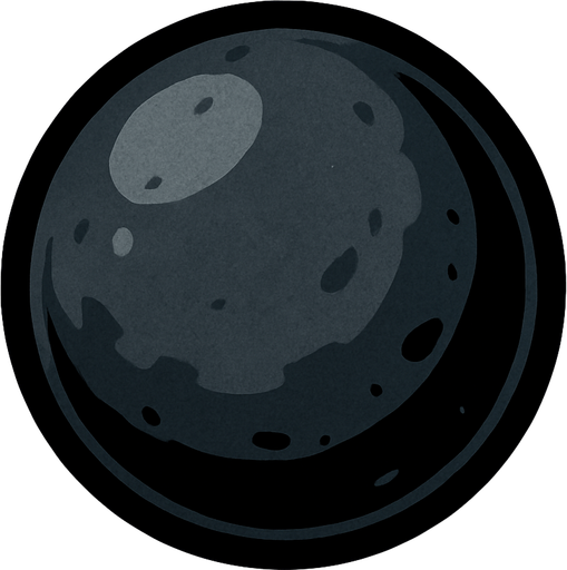 bala de cañon.
In-Game asset.  2d.  High contrast.  No shadows