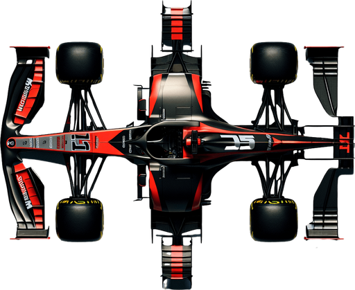 Alonso F1 Renaiult race car. Top View..
Single Game Texture. In-Game asset. 2d. Blank background. High contrast. No shadows.