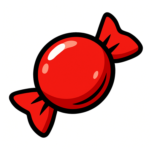 candy red.
In-Game asset.  2d.  High contrast.  No shadows