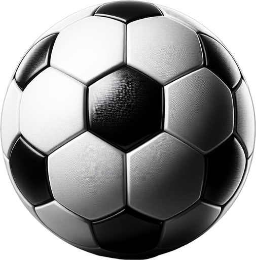 soccer ball.
Single Game Texture.  In-Game asset.  2d.  Blank background.  High contrast.  No shadows