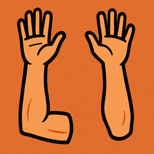 İnsan kolları.
In-Game asset.  2d.  High contrast.  No shadows