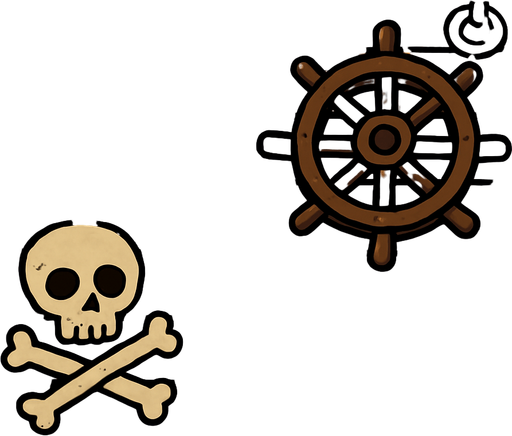 The wooden floor of a pirate ship.
In-Game asset.  2d.  High contrast.  No shadows