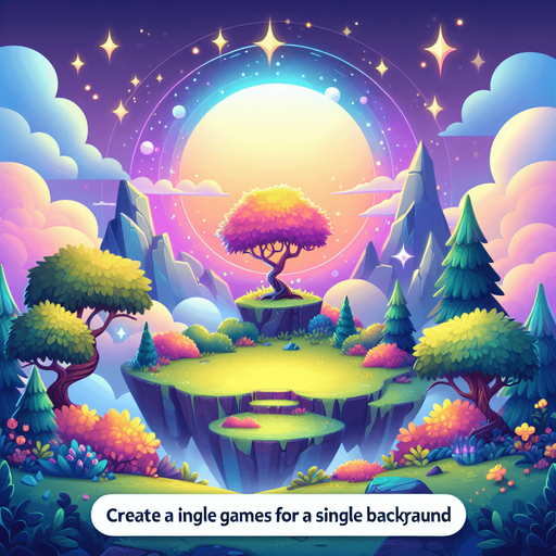 a magical landscape of wonder and joy.
Single Game Texture. In-Game asset. 2d. Blank background. High contrast. No shadows.