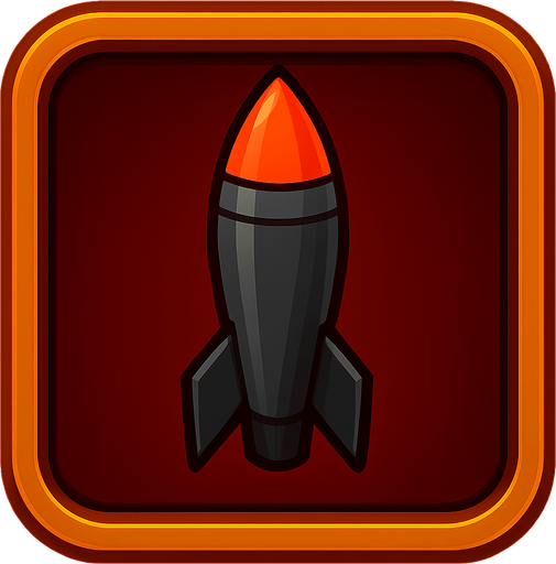 нужна из этой иконке одна ракета без пламени по вертикали