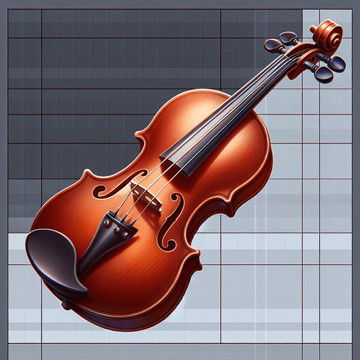 Violin.
Single Game Texture.  In-Game asset.  2d.  Blank background.  No shadows
