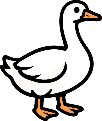 Goose.
In-Game asset.  2d.  High contrast.  No shadows