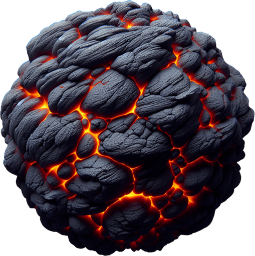 3d Lava rocks.
Single Game Texture. In-Game asset. 2d. Blank background. High contrast. No shadows.
