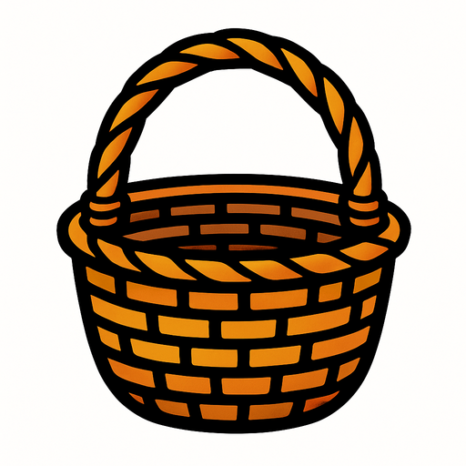 basket.
In-Game asset.  2d.  High contrast.  No shadows