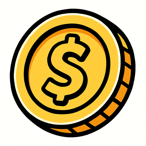 coin.
In-Game asset.  2d.  High contrast.  No shadows