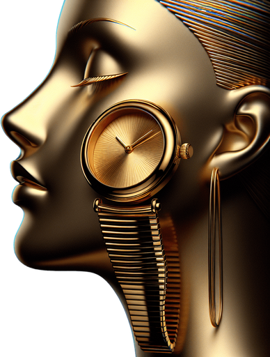 closed thin luxury woman gold watch