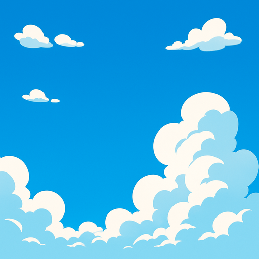 blue sky wiew large scale.
In-Game asset.  2d.  High contrast.  No shadows