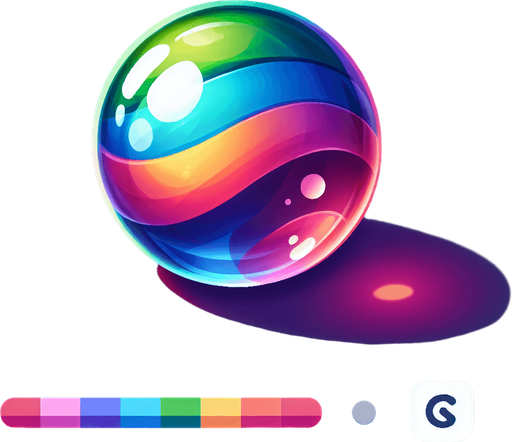 COLORED GLASS MARBLE.
Single Game Texture. In-Game asset. 2d. Blank background. High contrast. No shadows.