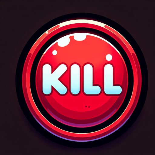 Big red kill button.
Single Game Texture. In-Game asset. 2d. Blank background. High contrast. No shadows.