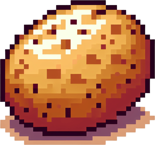 A 16 bit potato. Delicious, hearty potato 🥔 no border, no UI.
Single Game Texture. In-Game asset. 2d. Blank background. High contrast. No shadows.