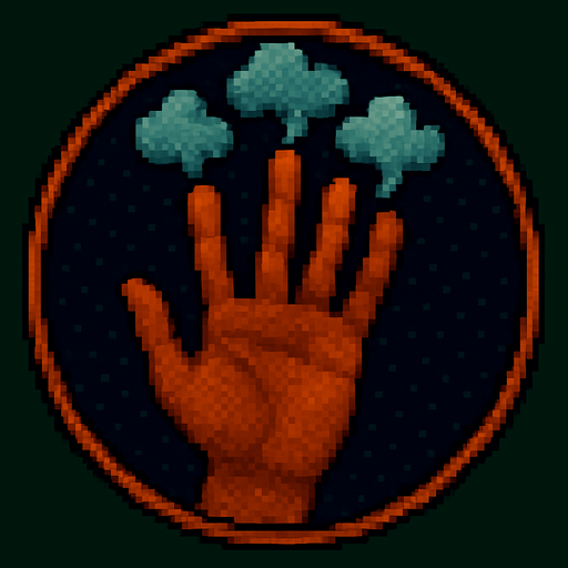 A hand with its fingers symbolizing gas