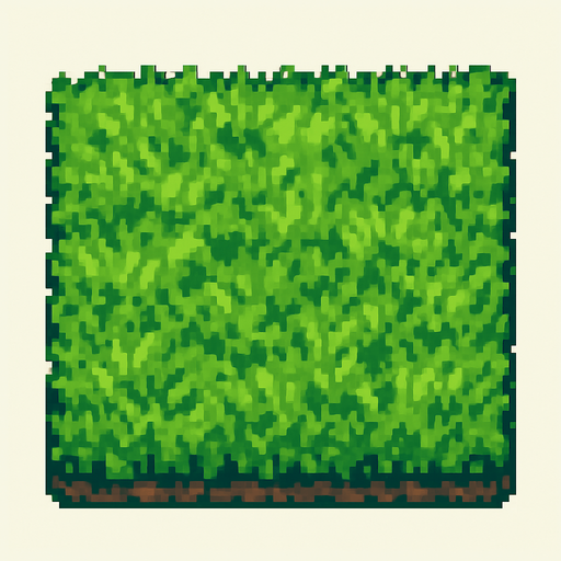 arazi pxelart sadece yeşillikle dolu.
In-Game asset.  2d.  High contrast.  No shadows