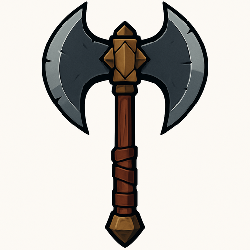 Büyük savaş baltası.
In-Game asset.  2d.  High contrast.  No shadows