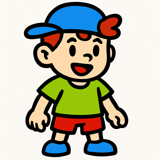 Kid.
In-Game asset.  2d.  High contrast.  No shadows