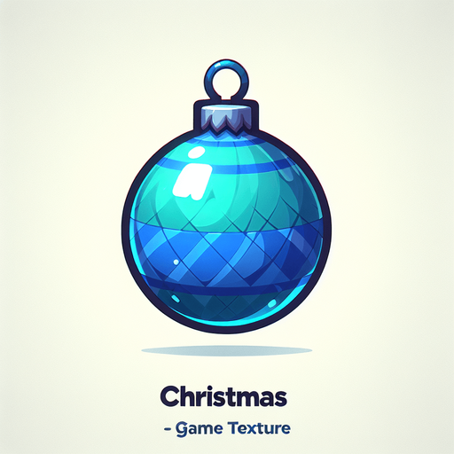 Cartoon Christmas ornament Blue
Single Game Texture. In-Game asset. 2d. Blank background. High contrast. No shadows.