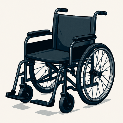 realistic wheel chair.
In-Game asset.  2d.  High contrast.  No shadows