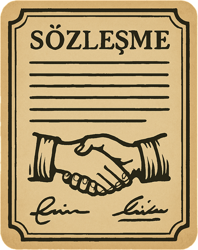 sözleşme kartı 1800 stilinde.
In-Game asset.  2d.  High contrast.  No shadows. 1800 old 2d