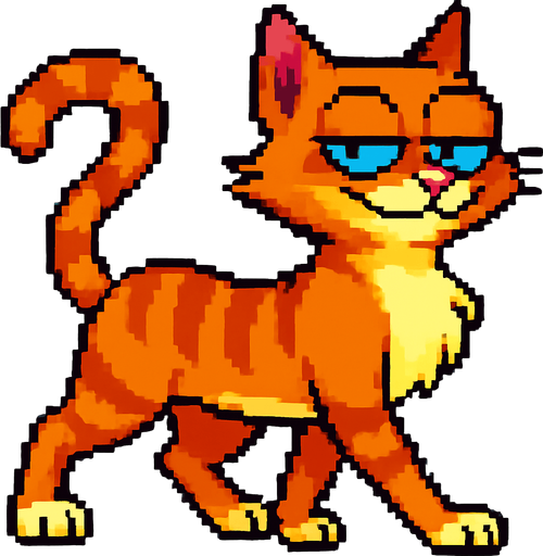 cambia la posicion de las piernas como si hubiese dado un paso con el mismo estilo pixel art