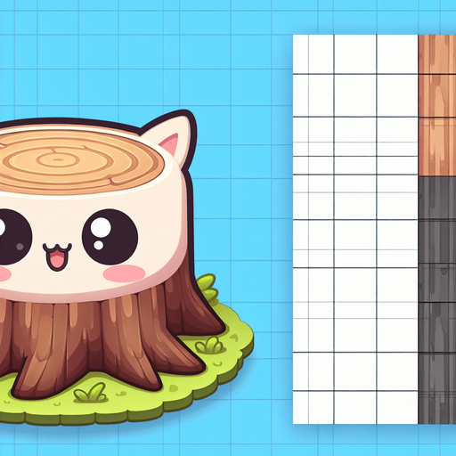 tron d'arbre mignon de plateforme.
Single Game Texture.  In-Game asset.  2d.  Blank background.  High contrast.  No shadows