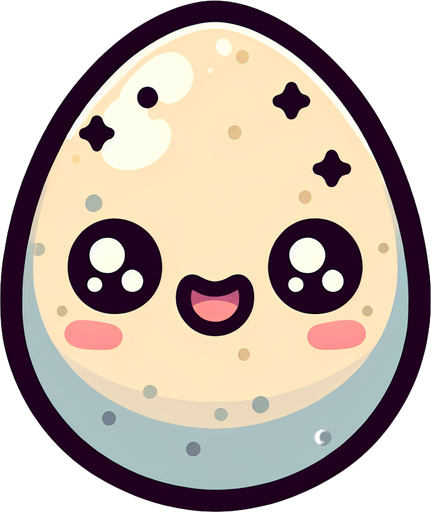 cartoon bonus egg.
Single Game Texture. In-Game asset. 2d. Blank background. High contrast. No shadows.