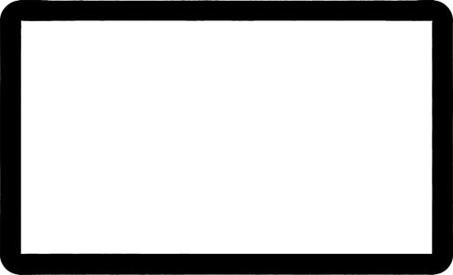 un rectangulo simple y con bordes negros.
In-Game asset.  2d.  High contrast.  No shadows