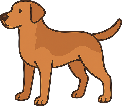 a dog. No background. Transparent background. Blank background. No shadows. 2d. In-Game asset. flat