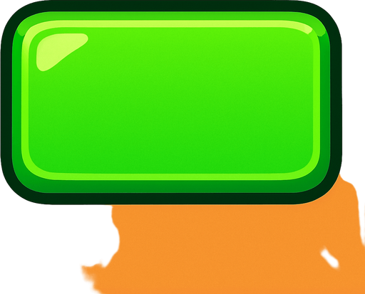 Green button rectangle.
In-Game asset.  2d.  High contrast.  No shadows