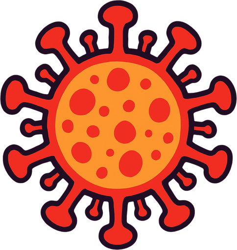 corona virus.
In-Game asset.  2d.  High contrast.  No shadows