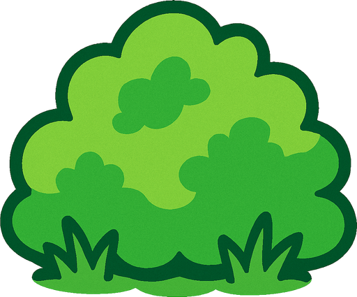 Shrub.
In-Game asset.  2d.  High contrast.  No shadows. Very simple