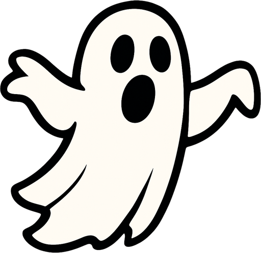 Ghost.
In-Game asset.  2d.  High contrast.  No shadows
