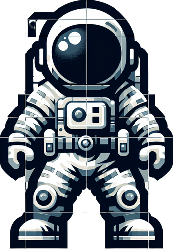 космонавт.
Single Game Texture. In-Game asset. 2d. Blank background. High contrast. No shadows.