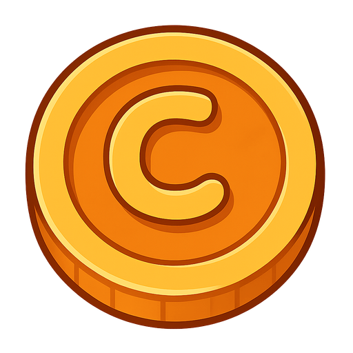coin. No background. Transparent background. Blank background. No shadows. 2d. In-Game asset. flat