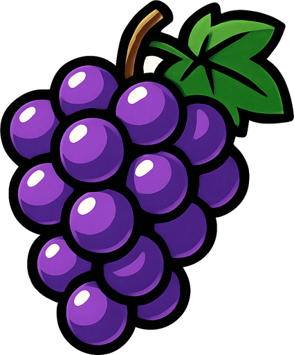 Grapes.
In-Game asset.  2d.  High contrast.  No shadows