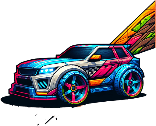 Car.
Single Game Texture.  In-Game asset.  2d.  Blank background.  High contrast.  No shadows