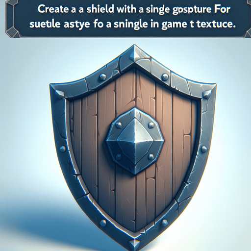 Shield.
Single Game Texture. In-Game asset. 2d. Blank background. High contrast. No shadows.