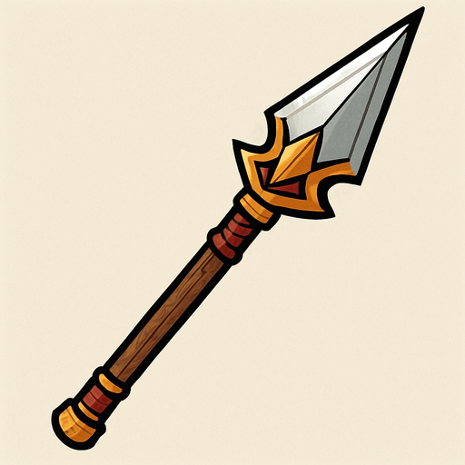Una lanza para el guerrero.
In-Game asset.  2d.  High contrast.  No shadows