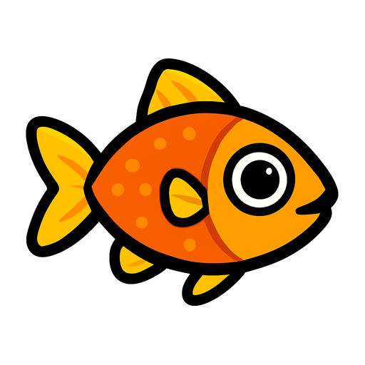 small fish.
In-Game asset.  2d.  High contrast.  No shadows