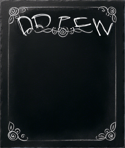 Text "NOVICE BREW" in chalk, handwritten