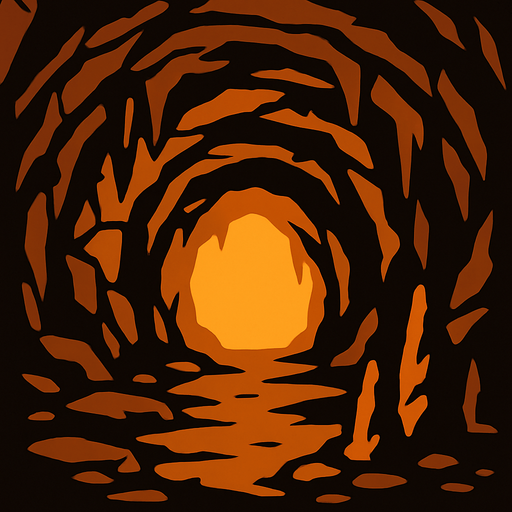 cave.
In-Game asset.  2d.  High contrast.  No shadows